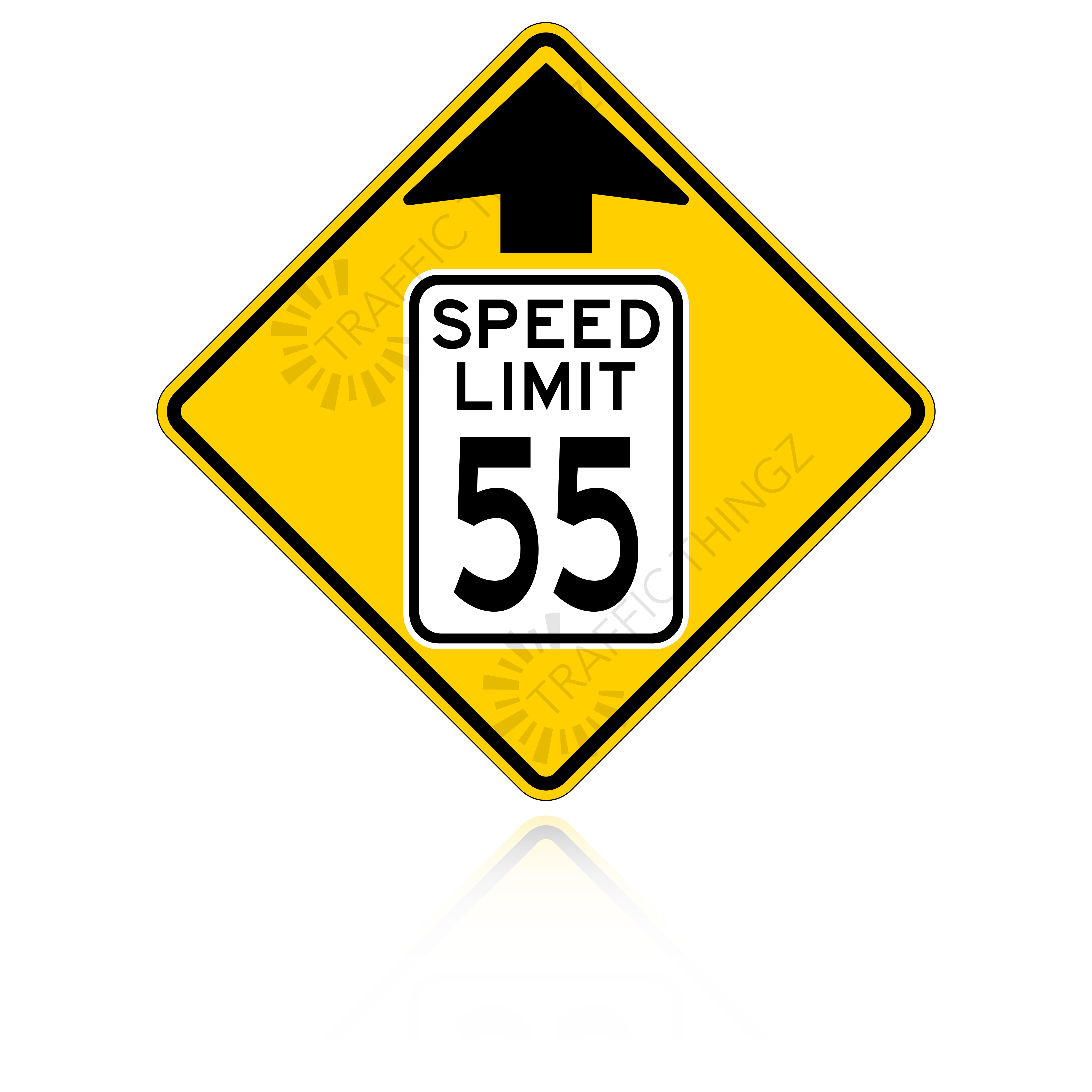 trafficthingz.com: MUTCD W3-5 Reduced Speed Limit Ahead